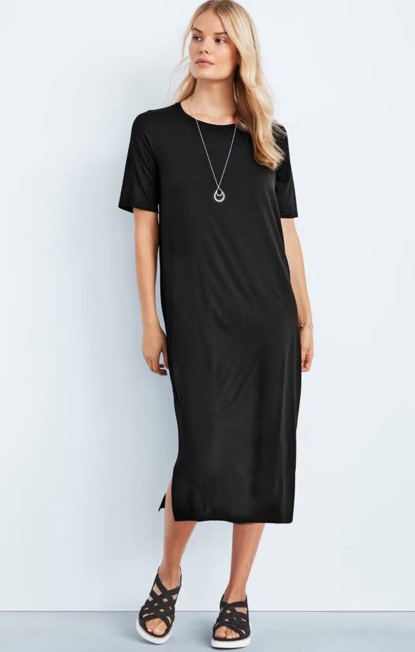 Eileen Fisher Classic dress that is versatile enough to wear day to night Size S